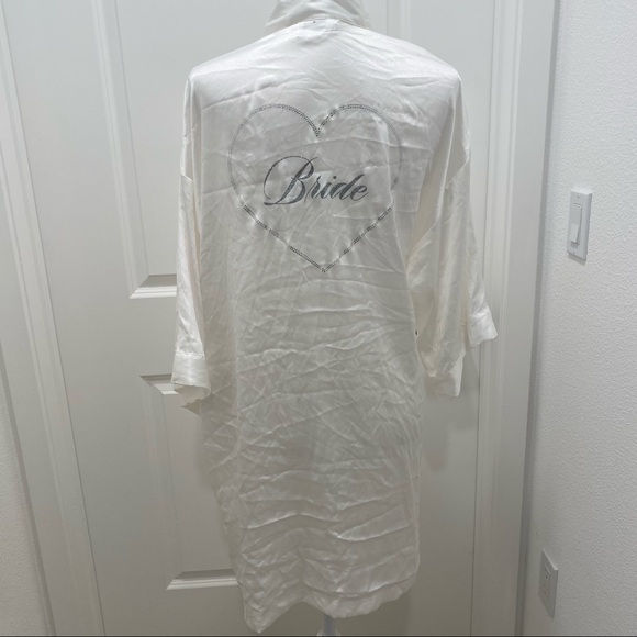 "I Do" by Victoria's Secret white Bride robe with rhinestones. One Size - Picture 1 of 12